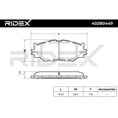 Klocki hamulcowe RIDEX 402B0449 402B0449 - foto 4