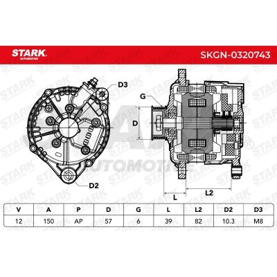 Alternator Stark SKGN-0320743 SKGN-0320743 - foto 5