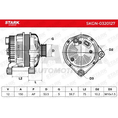 Alternator Stark SKGN-0320127 SKGN-0320127 - foto 5