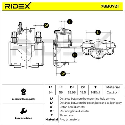 Zacisk Hamulcowy RIDEX 78B0721 78B0721 - foto 4
