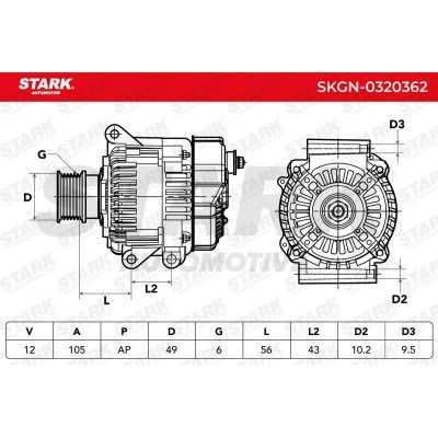 Alternator Stark SKGN-0320362 SKGN-0320362 - foto 7