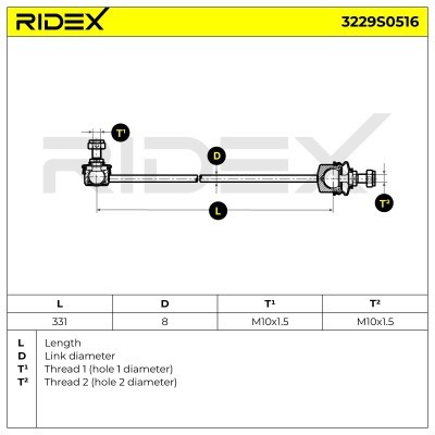 Łącznik Stabilizatora RIDEX 3229S0516 3229S0516 - foto 6