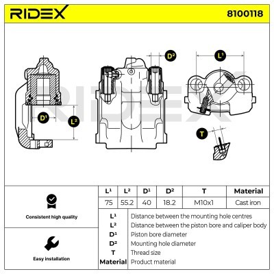 Zacisk Hamulcowy RIDEX 78B0125 78B0125 - foto 5