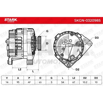 Alternator Stark SKGN-0320985 SKGN-0320985 - foto 5