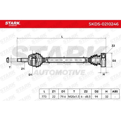 Półoś Napędowa Stark SKDS-0210246 SKDS-0210246 - foto 3