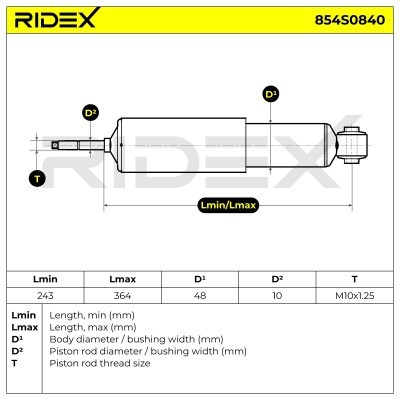 Amortyzator RIDEX 854S0840 854S0840 - foto 10