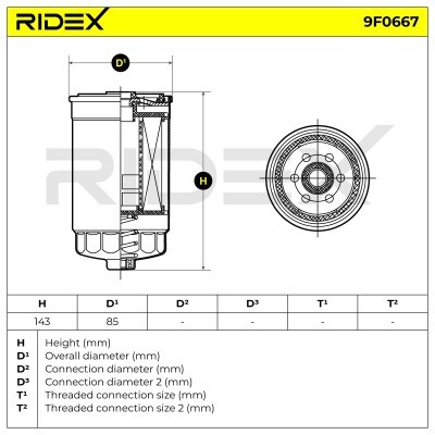 Filtr Paliwa RIDEX 9F0667 9F0667 - foto 6