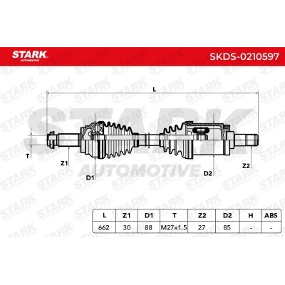 Półoś Napędowa Stark SKDS-0210597 SKDS-0210597 - foto 5