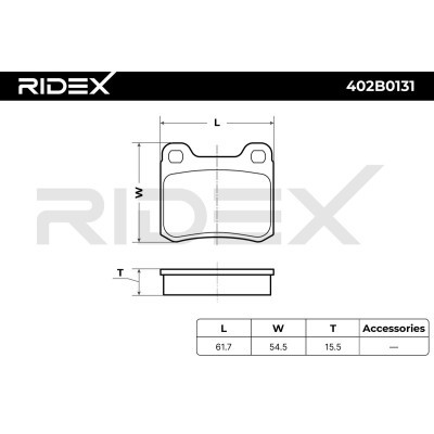 Klocki hamulcowe RIDEX 402B0131 402B0131 - foto 9