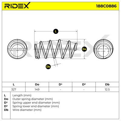 Sprężyna Zawieszenia RIDEX 188C0886 188C0886 - foto 4