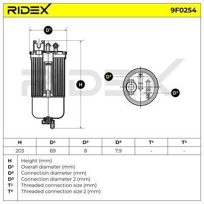 Filtr Paliwa RIDEX 9F0254 9F0254 - foto 7