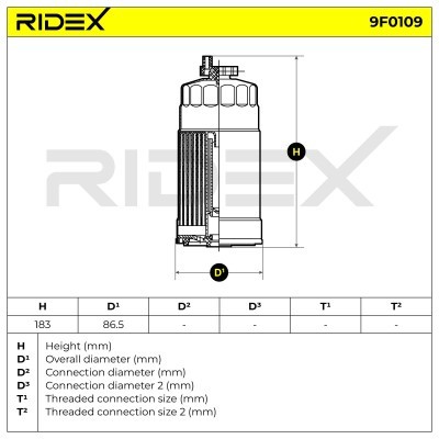 Filtr Paliwa RIDEX 9F0109 9F0109 - foto 6