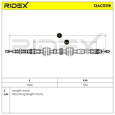 Linka Hamulca Ręcznego RIDEX 124C0119 124C0119 - foto 6