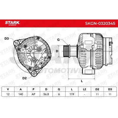 Alternator Stark SKGN-0320345 SKGN-0320345 - foto 7