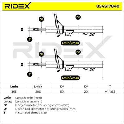 Amortyzator RIDEX 854S17840 854S17840 - foto 8