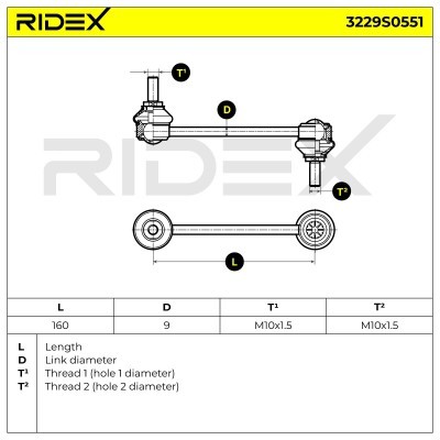 Łącznik Stabilizatora RIDEX 3229S0551 3229S0551 - foto 5