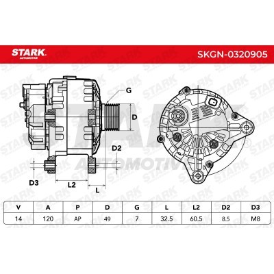 Alternator Stark SKGN-0320905 SKGN-0320905 - foto 7
