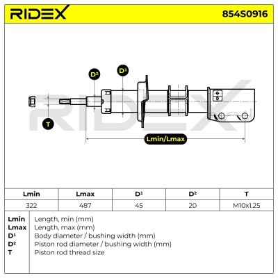 Amortyzator RIDEX 854S0916 854S0916 - foto 6