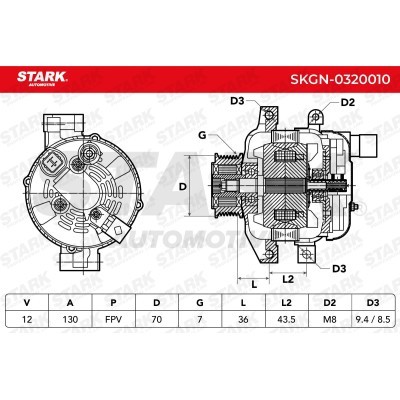 Alternator Stark SKGN-0320010 SKGN-0320010 - foto 5