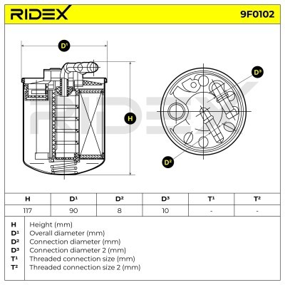 Filtr Paliwa RIDEX 9F0102 9F0102 - foto 5