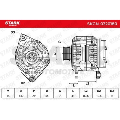 Alternator Stark SKGN-0320180 SKGN-0320180 - foto 6