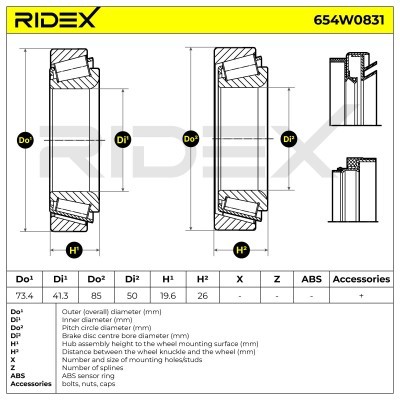 Łożysko Koła RIDEX 654W0831 654W0831 - foto 7