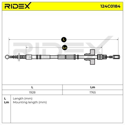 Linka Hamulca Ręcznego RIDEX 124C0184 124C0184 - foto 6