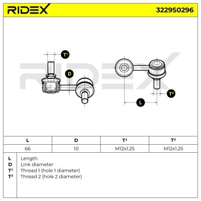 Łącznik Stabilizatora RIDEX 3229S0296 3229S0296 - foto 6