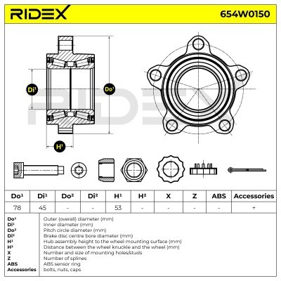 Łożysko Koła RIDEX 654W0150 654W0150 - foto 6