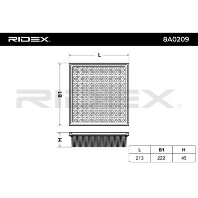 Filtr Powietrza RIDEX 8A0209 8A0209 - foto 3