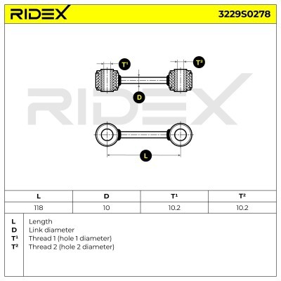 Łącznik Stabilizatora RIDEX 3229S0278 3229S0278 - foto 6
