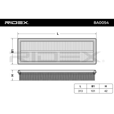 Filtr Powietrza RIDEX 8A0054 8A0054 - foto 3