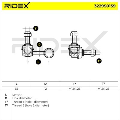Łącznik Stabilizatora RIDEX 3229S0159 3229S0159 - foto 6