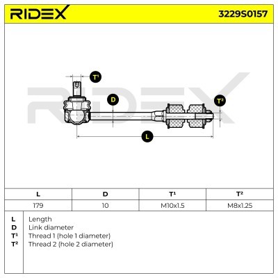 Łącznik Stabilizatora RIDEX 3229S0157 3229S0157 - foto 3