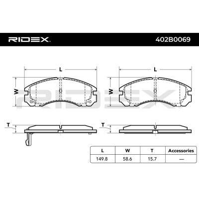 Klocki hamulcowe RIDEX 402B0069 402B0069 - foto 3