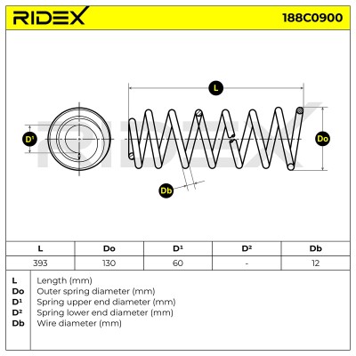 Sprężyna Zawieszenia RIDEX 188C0900 188C0900 - foto 5