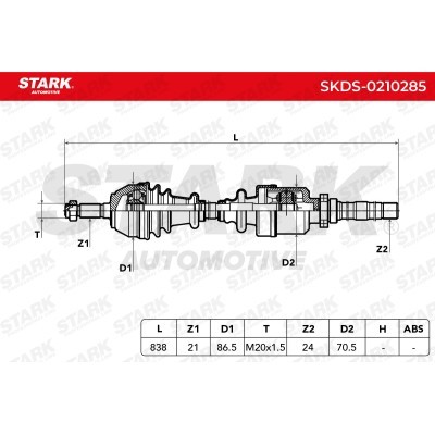 Półoś Napędowa Stark SKDS-0210285 SKDS-0210285 - foto 5