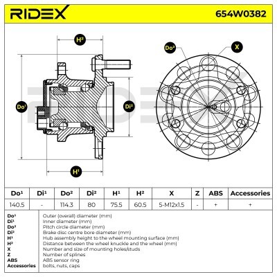Łożysko Koła RIDEX 654W0382 654W0382 - foto 7