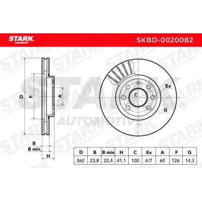 Tarcza hamulcowa Stark SKBD-0020082 SKBD-0020082 - foto 7
