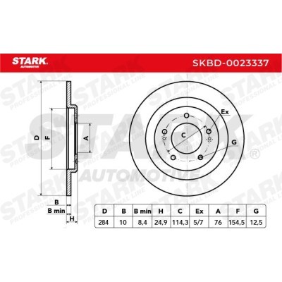 Tarcza hamulcowa Stark SKBD-0023337 SKBD-0023337 - foto 3