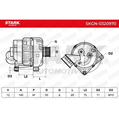 Alternator Stark SKGN-0320970 SKGN-0320970 - foto 6