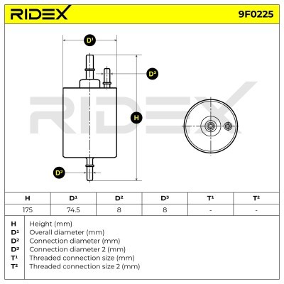 Filtr Paliwa RIDEX 9F0225 9F0225 - foto 5