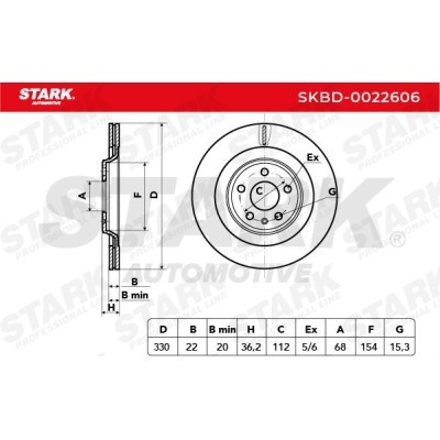 Tarcza hamulcowa Stark SKBD-0022606 SKBD-0022606 - foto 3