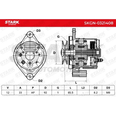 Alternator Stark SKGN-0321408 SKGN-0321408 - foto 6