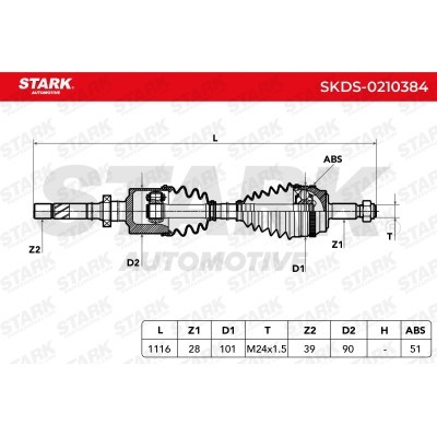 Półoś Napędowa Stark SKDS-0210384 SKDS-0210384 - foto 7