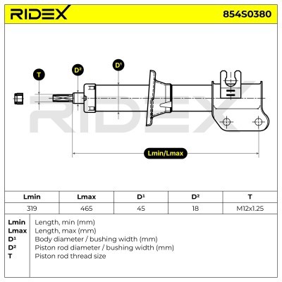 Amortyzator RIDEX 854S0380 854S0380 - foto 5