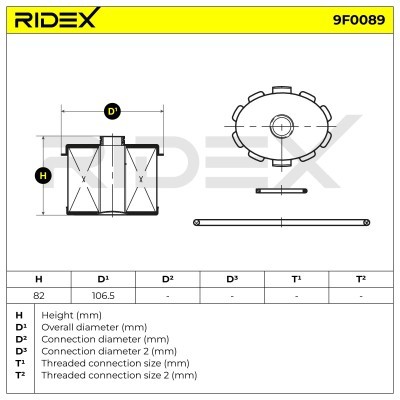 Filtr Paliwa RIDEX 9F0089 9F0089 - foto 6