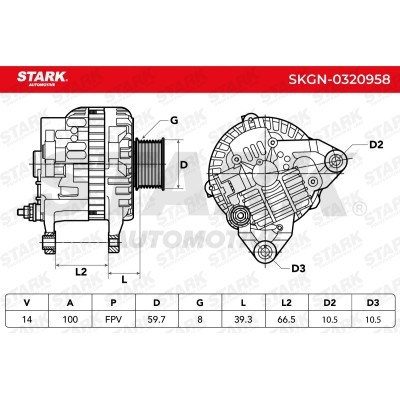Alternator Stark SKGN-0320958 SKGN-0320958 - foto 7