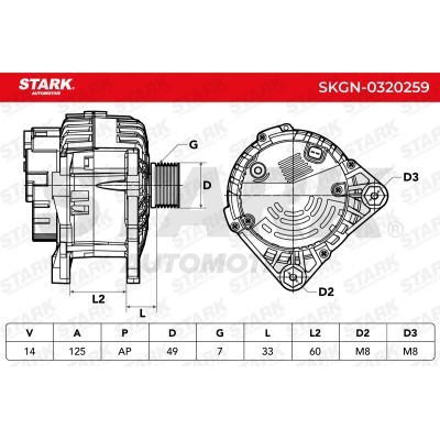 Alternator Stark SKGN-0320259 SKGN-0320259 - foto 7