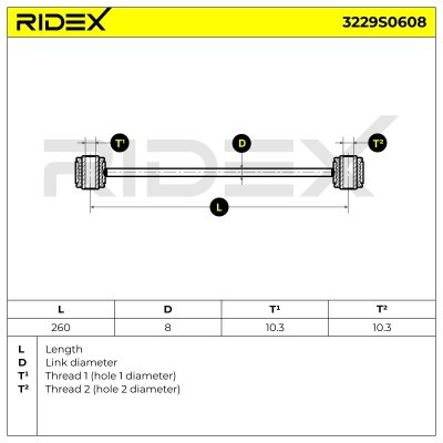 Łącznik Stabilizatora RIDEX 3229S0608 3229S0608 - foto 5